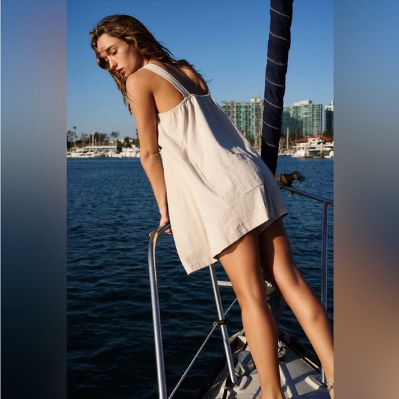 Free People Nichola Romper In Pumice Stone - Picture 3 of 3